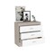 Tuhome Melia Three Drawer Dresser, Superior Top, Metal Hardware, Light Gray/White CZB6467 - alternate 6